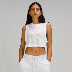 NWT Lululemon All Yours Crop Tank Top *Veil, White, Size 12